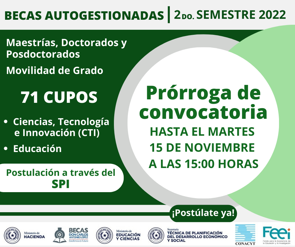 Prórroga de convocatoria 15-11-2022